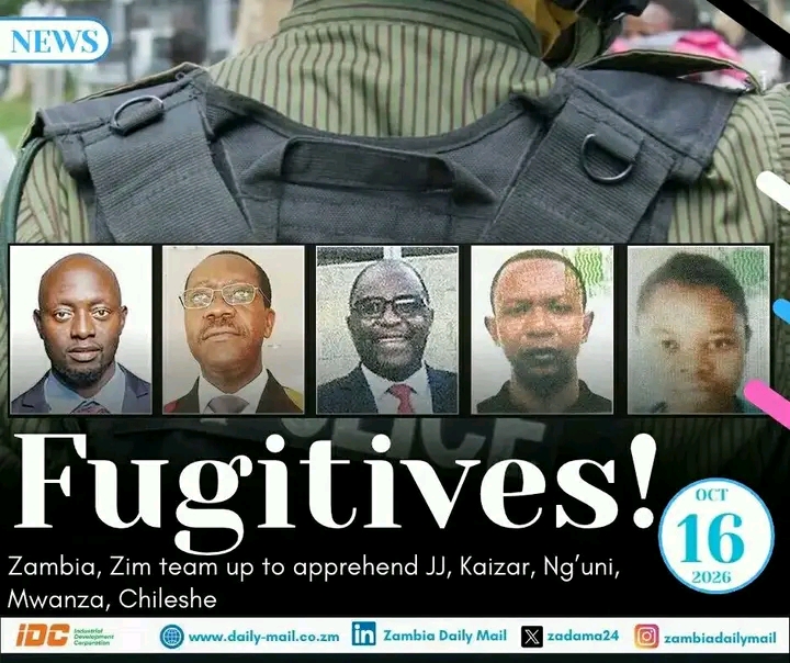 Zambian and Zimbabwean law enforcement agencies are collaborating to track down five fugitives wanted in Zambia