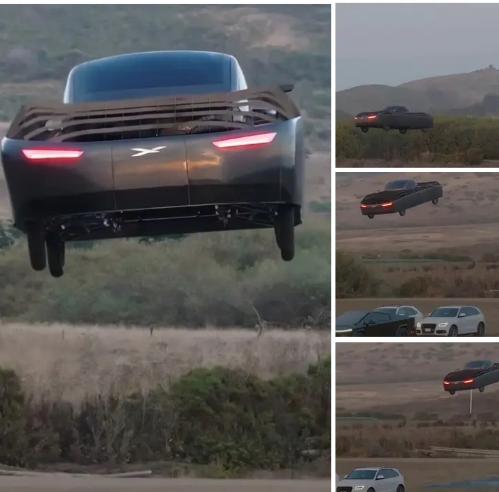 Alef Flying Car Soars Over Tesla Roadster in Playful Challenge to Elon Musk