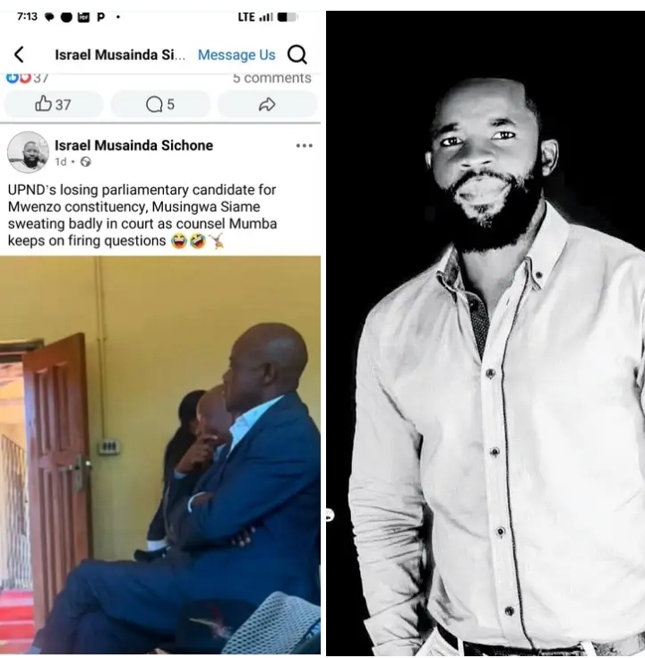 39-Year-Old Man Arrested For Facebook Post Mocking Mwenzo UPND losing candidate Siame In High Court