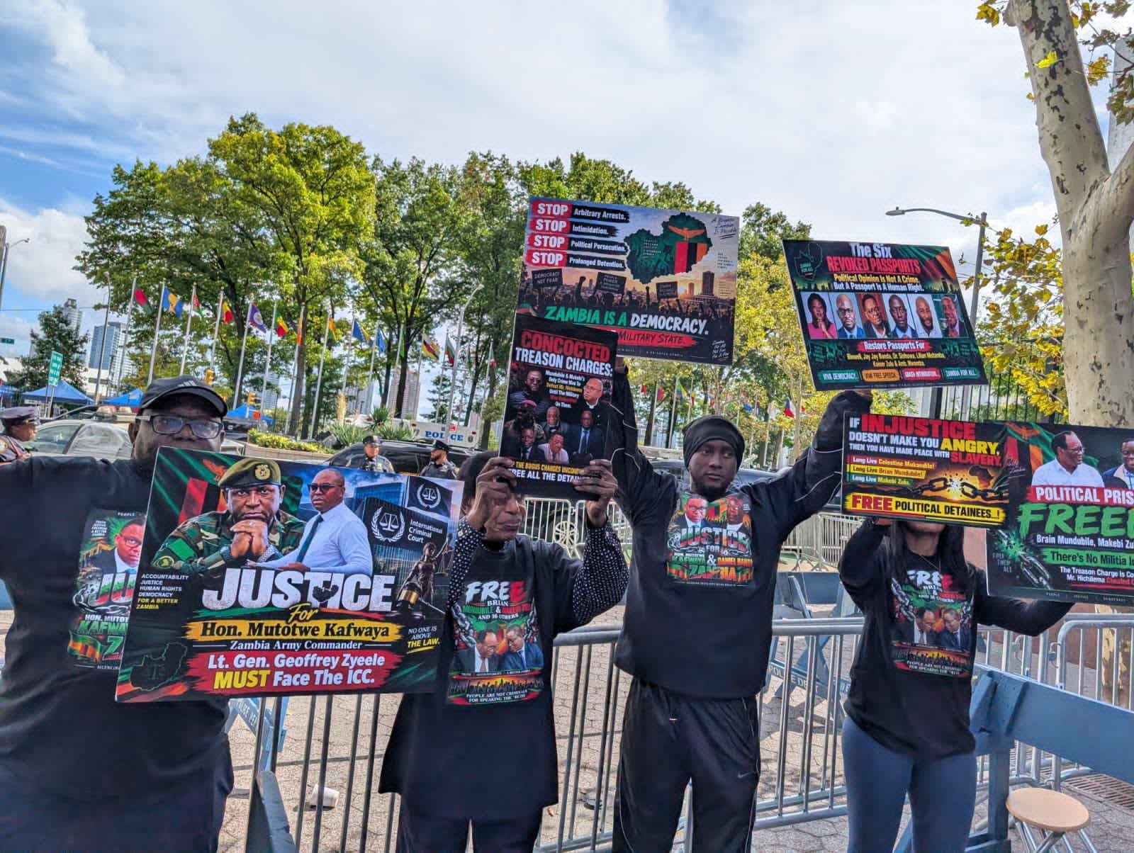Zambians protest at UN hours after Haimbe dismisses demonstration claims